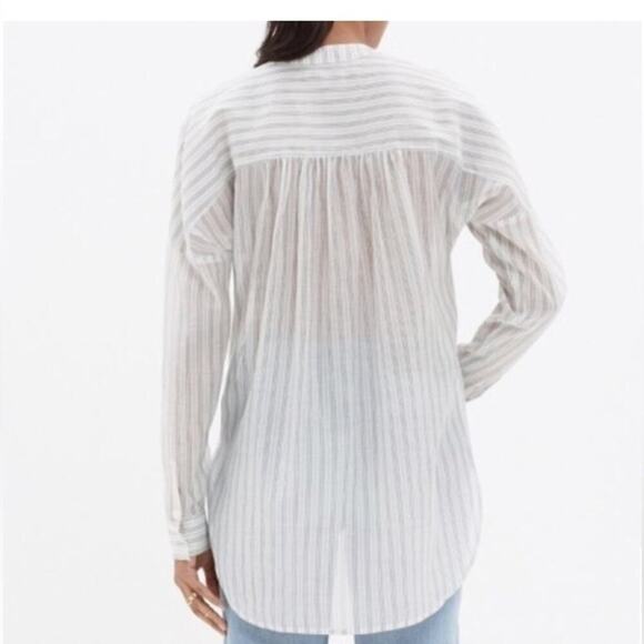 Madewell Silk Cotton/Silk Blend Button-Down Long Sleeve Women’s Size Small - Picture 2 of 7